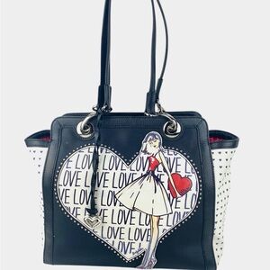 Brighton Fashionista Darlynn Love Diva Shopper Tote Tom Clancy Leather Trim RARE